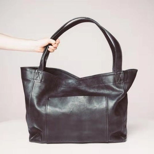 Vintage Large Capacity Handbags PU Soft Leather Big Bag Designer