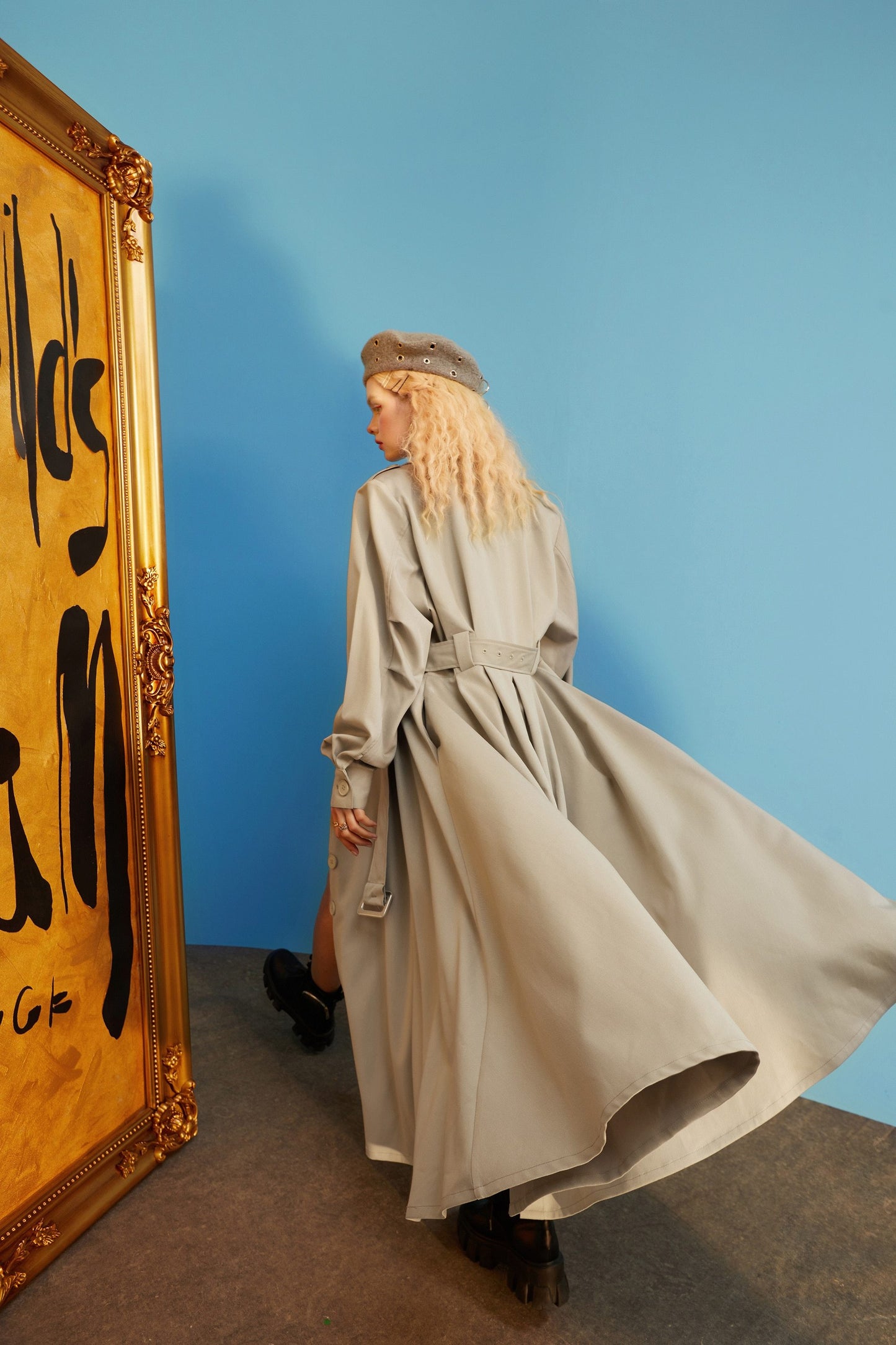 Single Breasted Oversize Casual Women Trench Coat - Spring