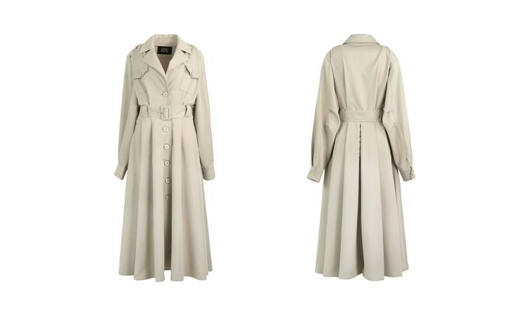 Single Breasted Oversize Casual Women Trench Coat - Spring
