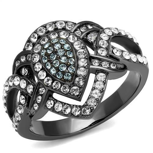 TK2679 - IP Light Black (IP Gun) Stainless Steel Ring with Top Grade