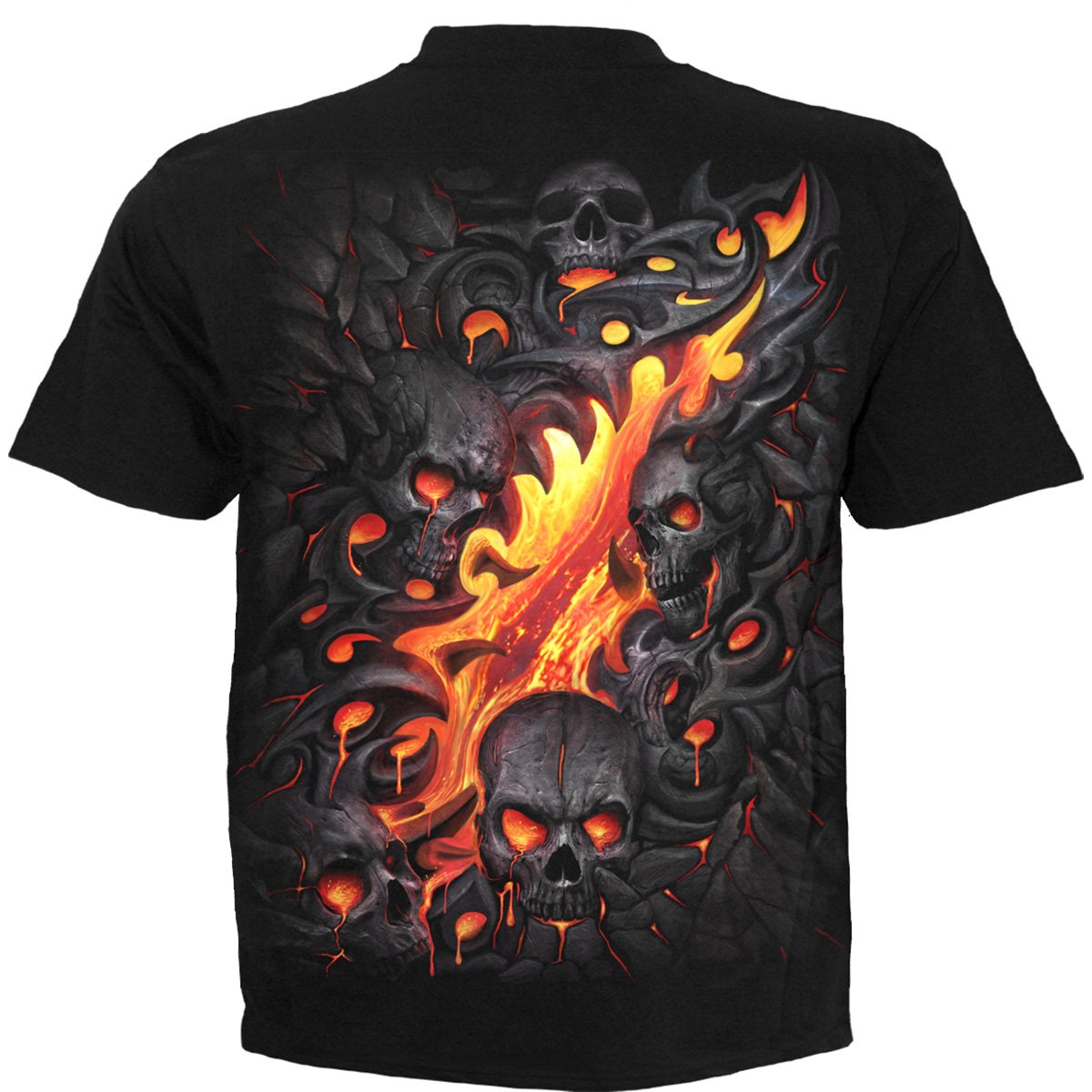 SKULL LAVA T-Shirt   Black