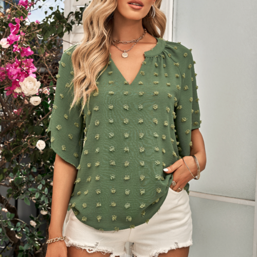 Women's V Neck Batwing Top