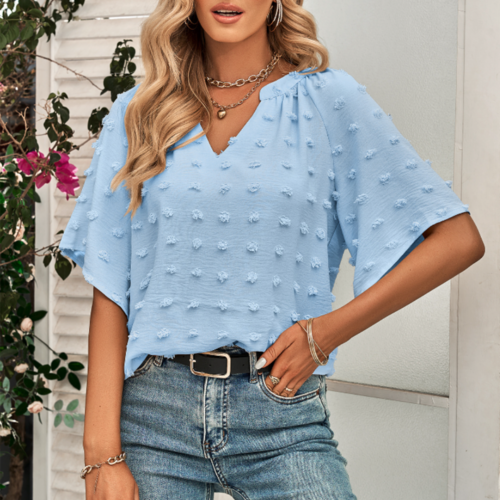 Women's V Neck Batwing Top
