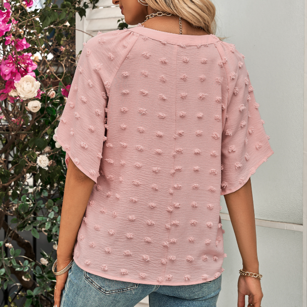 Women's V Neck Batwing Top