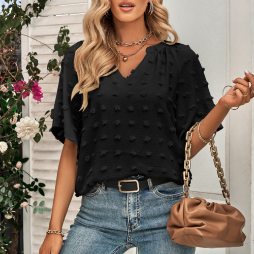 Women's V Neck Batwing Top