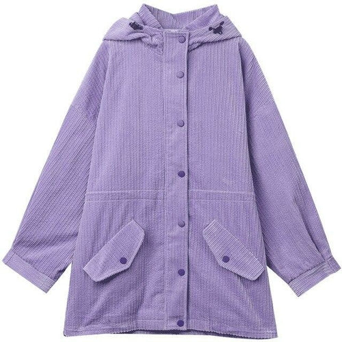 Cartoon Print Single Breasted Casual Women Trench Coat,Spring Full